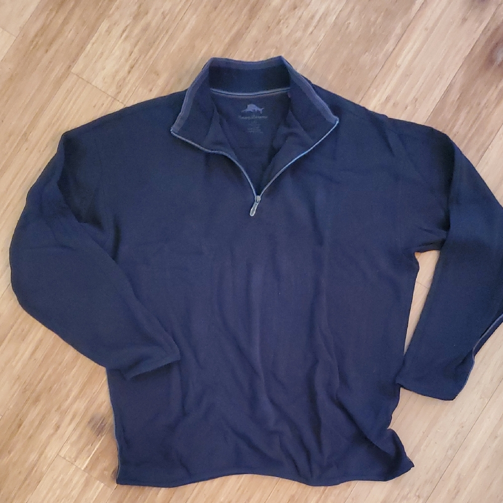 Tommy Bahama Men's Black Zip-Up Sweater